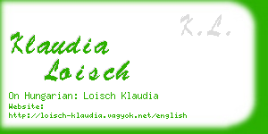 klaudia loisch business card